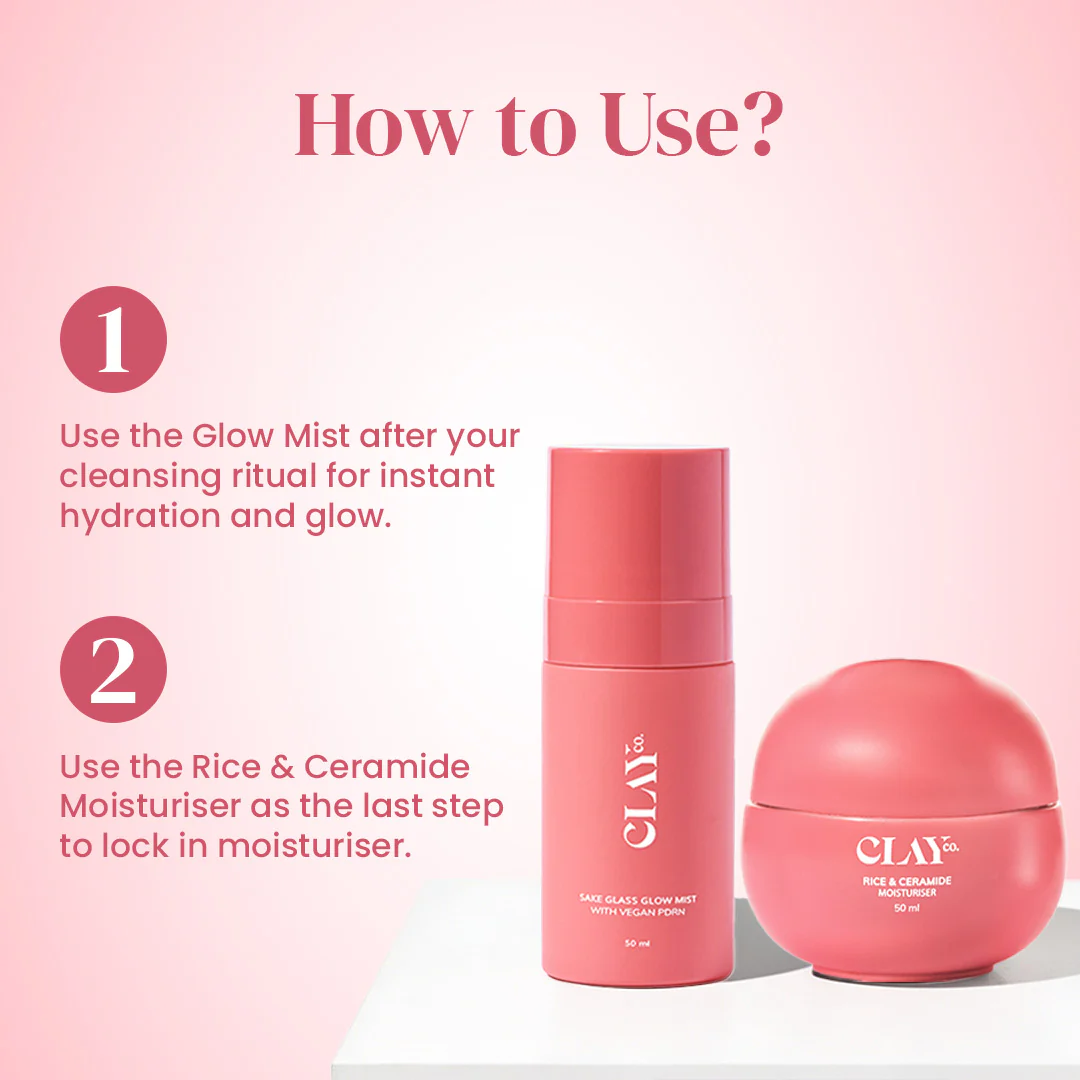Double Moisturisation Set - Glow Mist (50ml) + Moisturiser (50ml) - Image 4