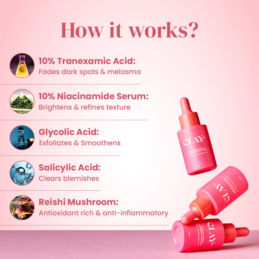 Hyperpigmentation Mushroom Complex Serum with Tranexamic Acid | 30 ml - Image 3