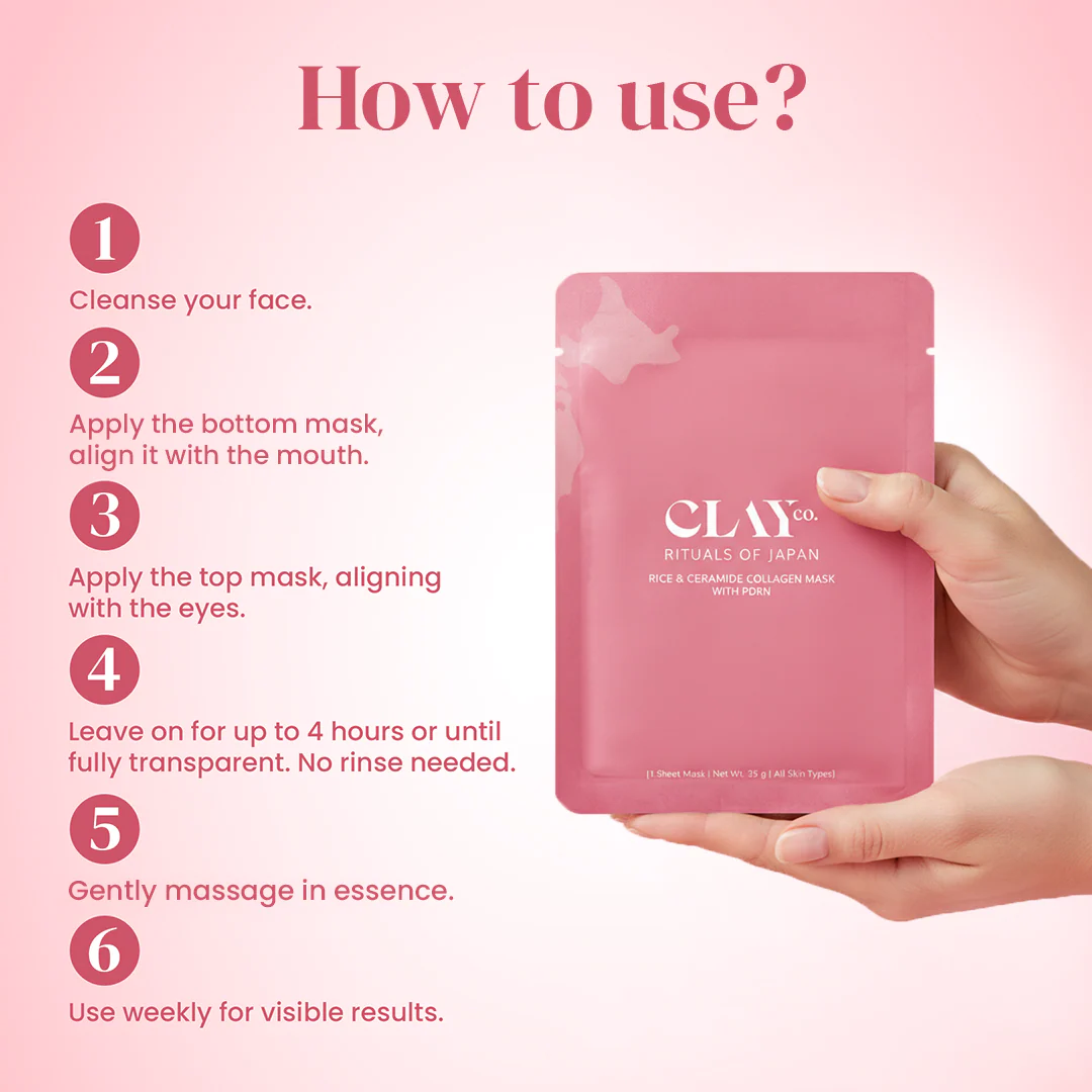 Rice & Ceramide Collagen Sheet Mask with PDRN - Set of 2 x 35g - Image 6
