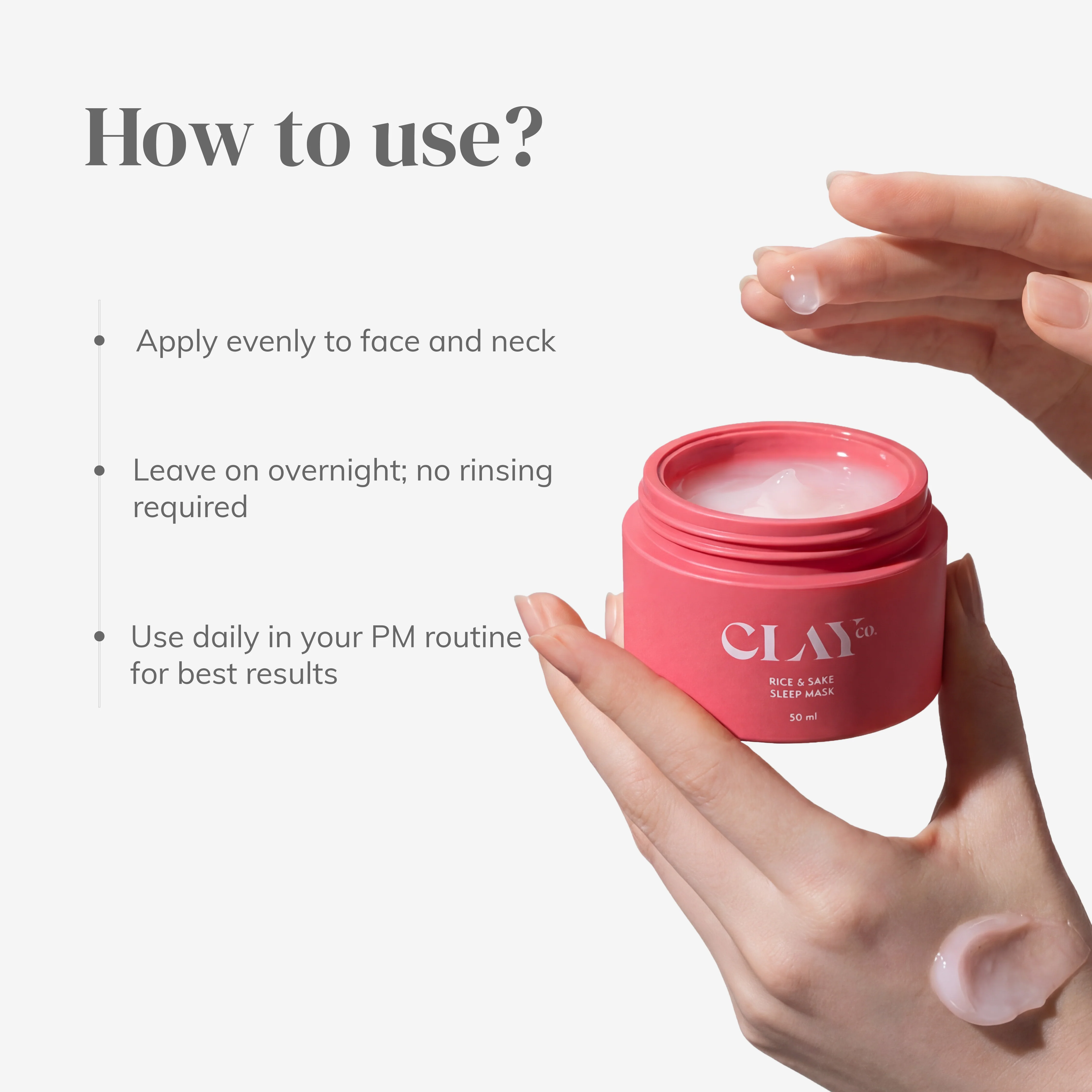 Brightening Rice & Sake Sleep Mask with Vitamin C | 50ml - Image 3